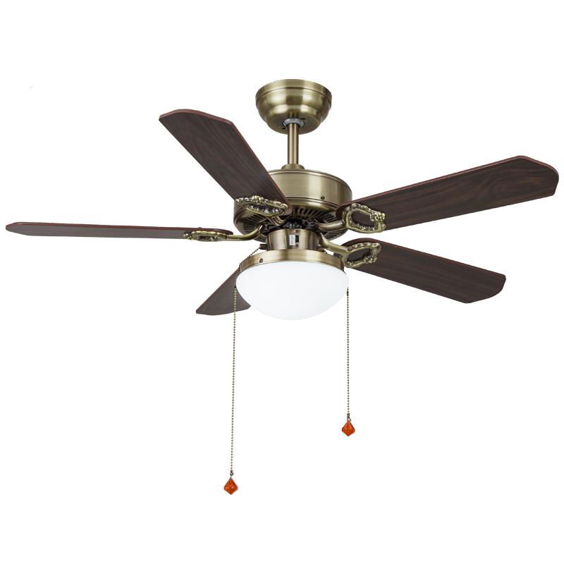 42" bronze finish wood blade fan ceiling with led