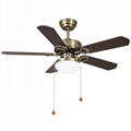 42" bronze finish wood blade fan ceiling with led 1