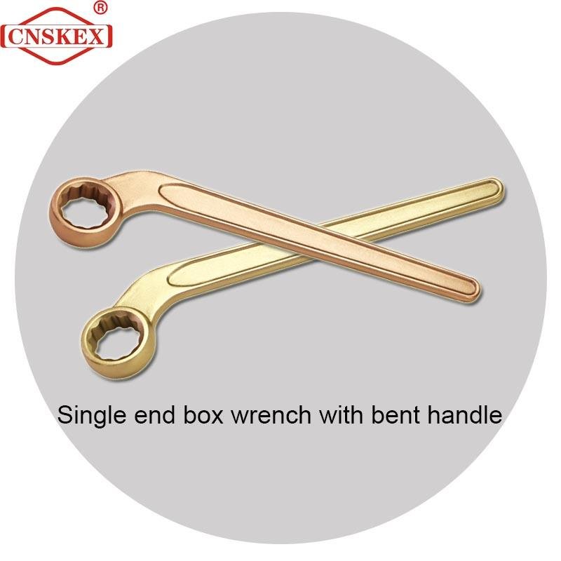 Al-cu non sparking wrench single bent box safety tools 20mm