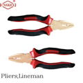 Non sparking tools Exployion-proof Pliers Lineman Al-cu 8" safety hand tools