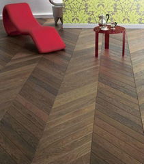 Oak Chevron Engineered Flooring AB grade