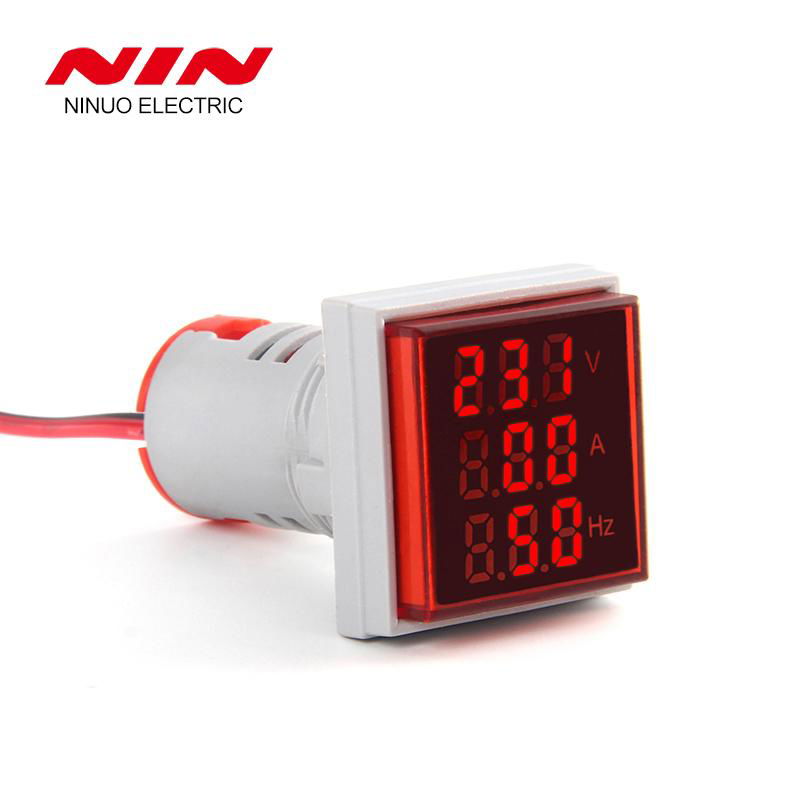22mm AC 0-100A LED Traid display indicator ammeter voltmeter frequency meter 5
