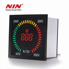 72mm*72mm box shape 220V AC LEDdigital display indicator voltmeter voltage meter