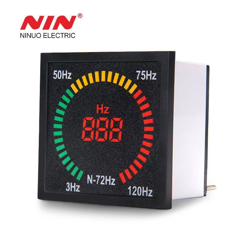 220V 72mm*72mm box shape square indicator frequency meter with led light