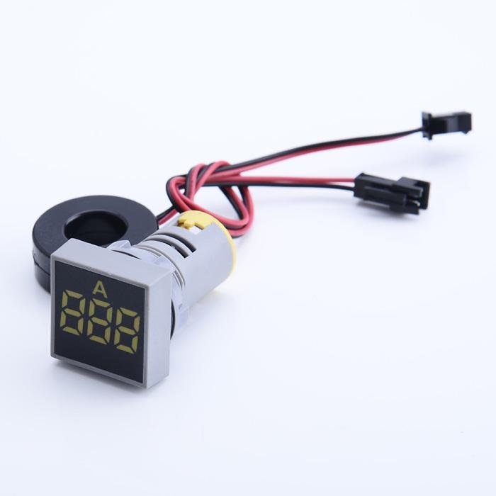 22mm square mini led indicator lamp digital ammeter accurate ammeter measurement 2