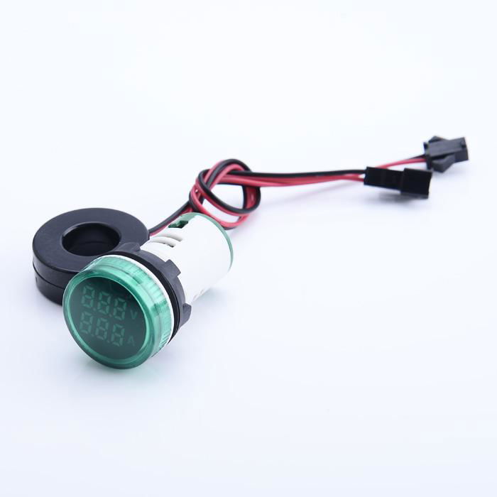 22mm 100A round LED indicator  ammeter voltmeter digital indicator signal lamp 3