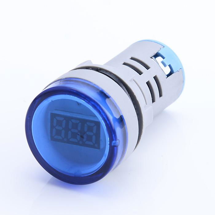 small digital round panel digital voltmeter tube indicator  voltage meter 2