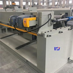 Automatic wood log debarking and rounding machine