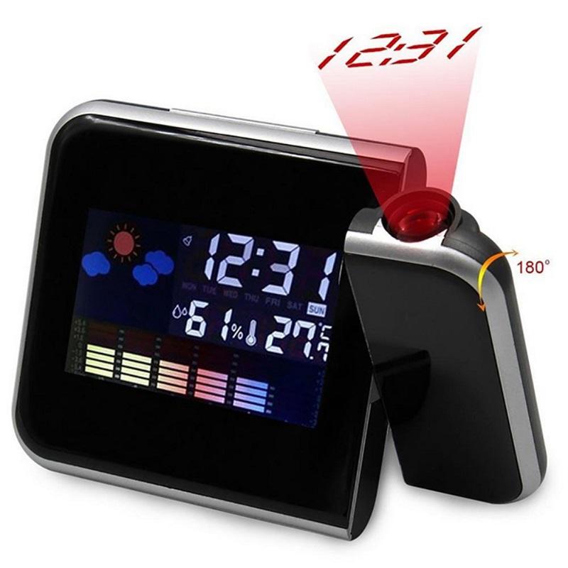 Digital Projector Alarm Clock LED Electronic Weather Thermometer