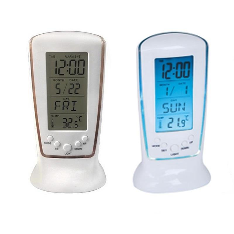 Frozen LED Digital Desk Alarm Clock Electronic Watch Calendar Thermometer