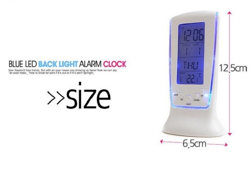 Frozen LED Digital Desk Alarm Clock Electronic Watch Calendar Thermometer 5