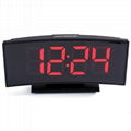 Electronic Alarm mirror Clock Temperature Display Snooze Night Watch