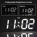 LED Digital 3D Electronic Wall Alarm Clocks Table Desktop Watch