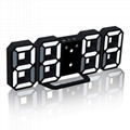 LED Digital 3D Electronic Wall Alarm Clocks Table Desktop Watch