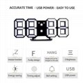 LED Digital 3D Electronic Wall Alarm Clocks Table Desktop Watch