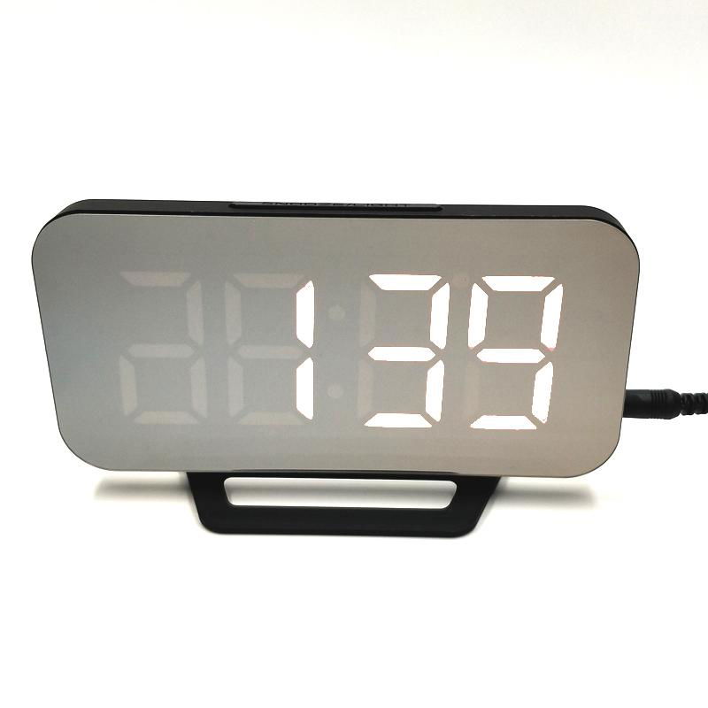 Digital LED Mirror Alarm Clock Multi-Function Electronic Timer 2