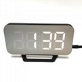Digital LED Mirror Alarm Clock Multi-Function Electronic Timer 2