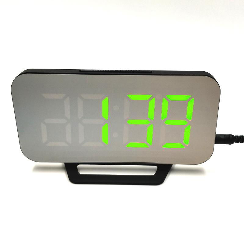 Digital LED Mirror Alarm Clock Multi-Function Electronic Timer