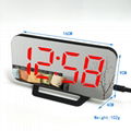 Digital LED Mirror Alarm Clock Multi-Function Electronic Timer 4