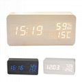 Wooden Electronic Digital Alarm Clock with Hygrometer and Thermometer