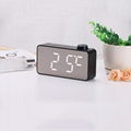New LED Mirror Digital Alarm Clock Big Display Temperature Show 2
