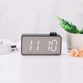 New LED Mirror Digital Alarm Clock Big Display Temperature Show 1