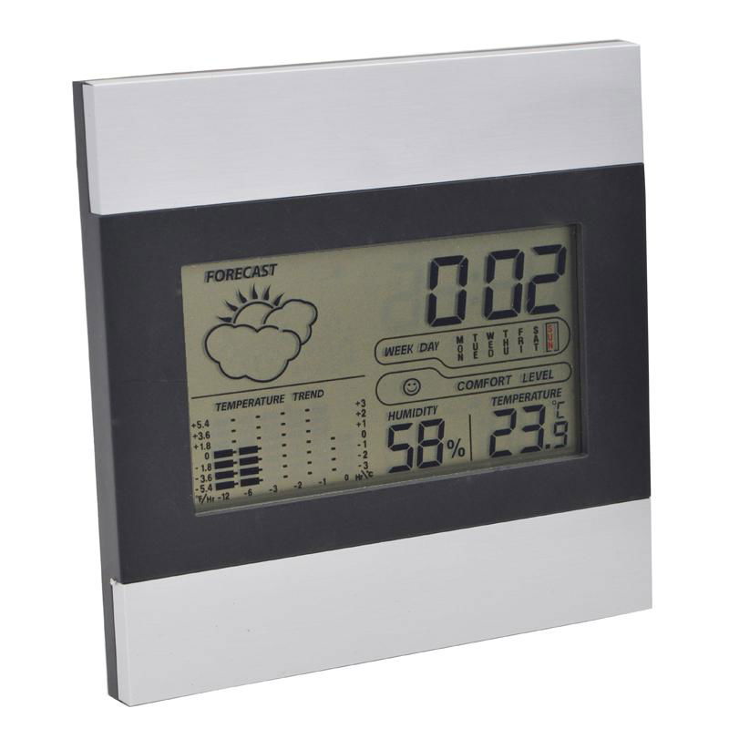 Digital Weather Station Alarm Clock Wall Forecast Thermometer Hygrometer 4