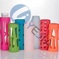 Food Grade Colorful Heat Resistant Anti Slip Water Bottle Silicone Sleeves 1