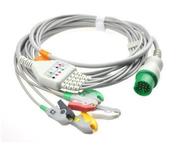 Spacelabs one-piece series 5 lead  ECG cable with leadwires