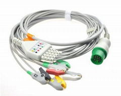 Spacelabs one-piece series 5 lead  ECG cable with leadwires