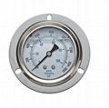 liquid filled pressure gauge with front