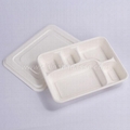 Sugarcane Lid For 5 Compartment Deep