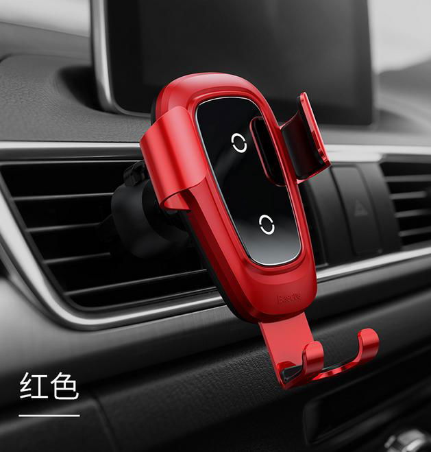 gravity clamping car wireless charger mount for air vent Qi fast charge mount