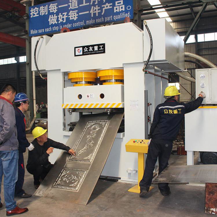Steel metal door large hydraulic embossing press machine 2000 ton