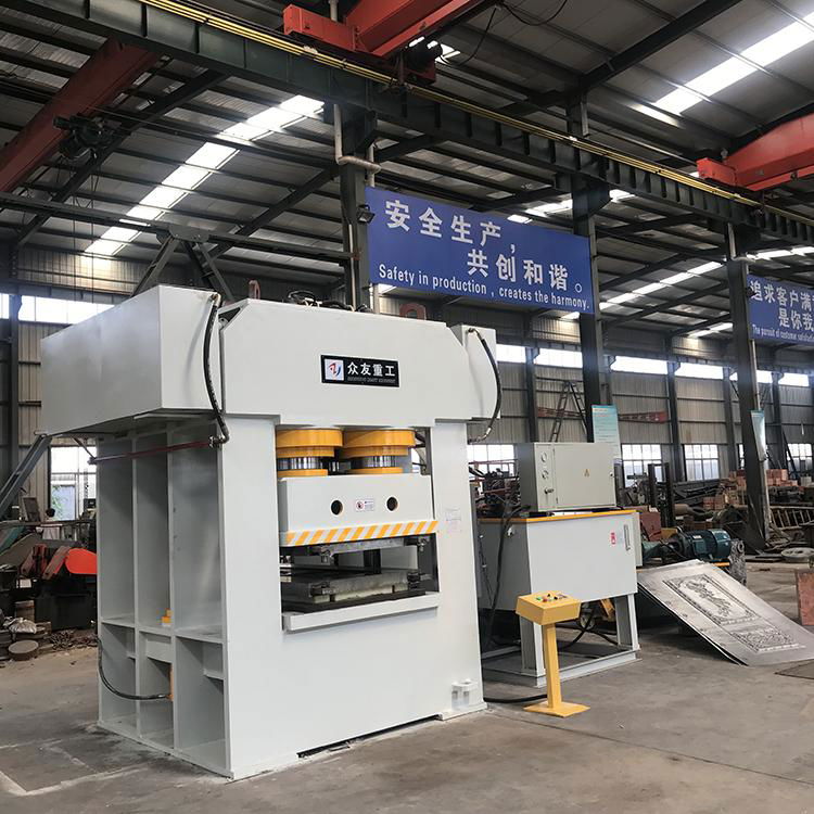 Steel metal door large hydraulic embossing press machine 2000 ton 3