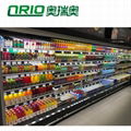 Black White ABS Acrylic Shelf Roller Pusher For Shop Racking Display 