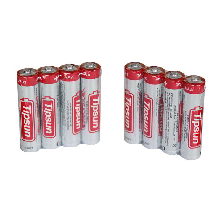 100 PACK Tipsun 1.5V LR03 AAA No.7 Alkaline Battery for remote control