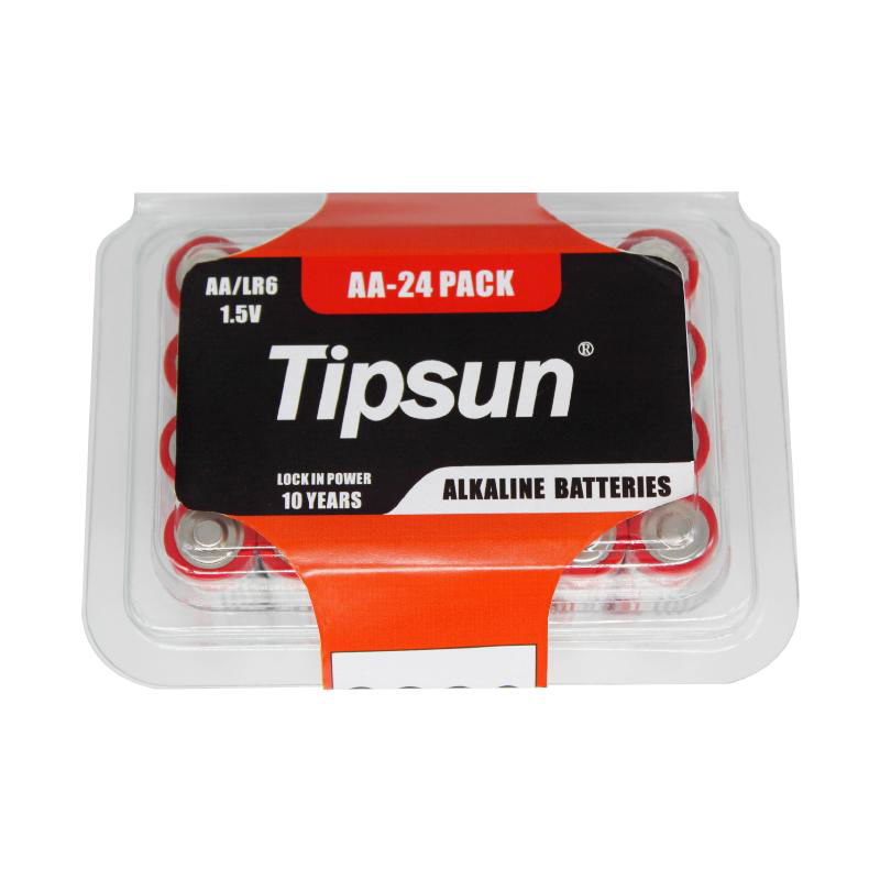 Factory Price 24 PACK Tipsun 1.5V LR6 AA am3 Battery Alkaline