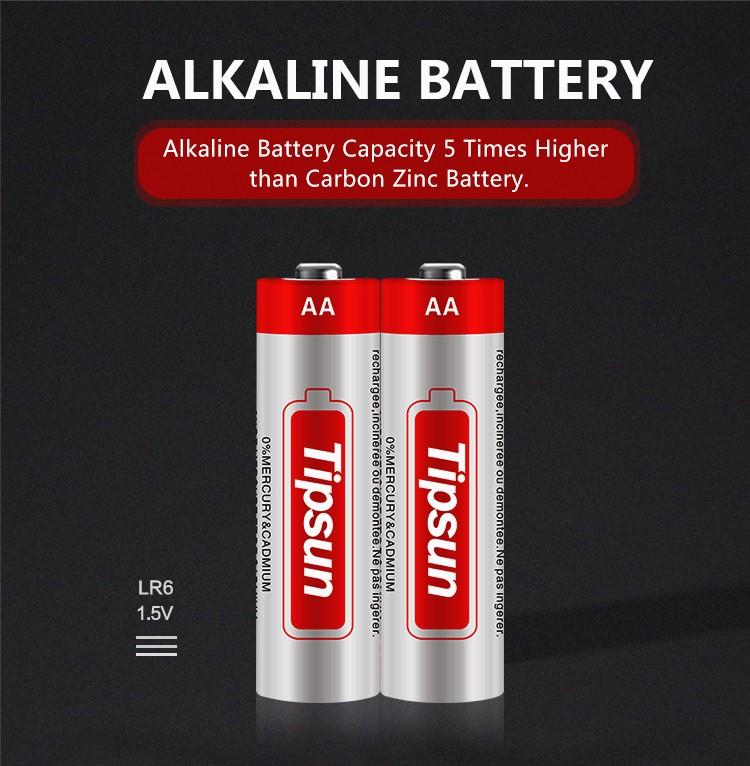 Factory Price 24 PACK Tipsun 1.5V LR6 AA am3 Battery Alkaline  4