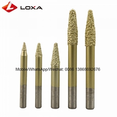 Vacuum brazed diamond engraving tools