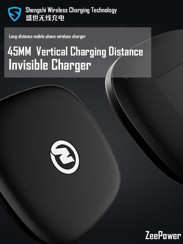 ZeePower 45mm Invisible Wireless Charger, Long distance Fast Wireless Charger 2