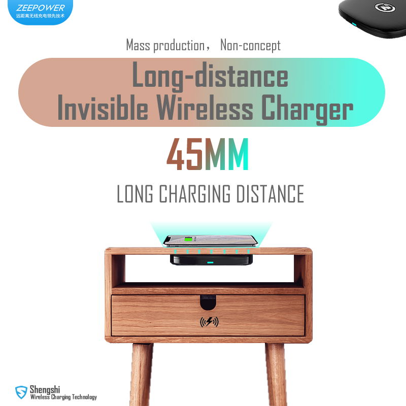 ZeePower 45mm Invisible Wireless Charger, Long distance Fast Wireless Charger