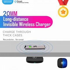 ZeePower 20mm Invisible Wireless Charger  Long distance Fast Wireless Charger