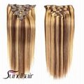 human hair clip-in extensions