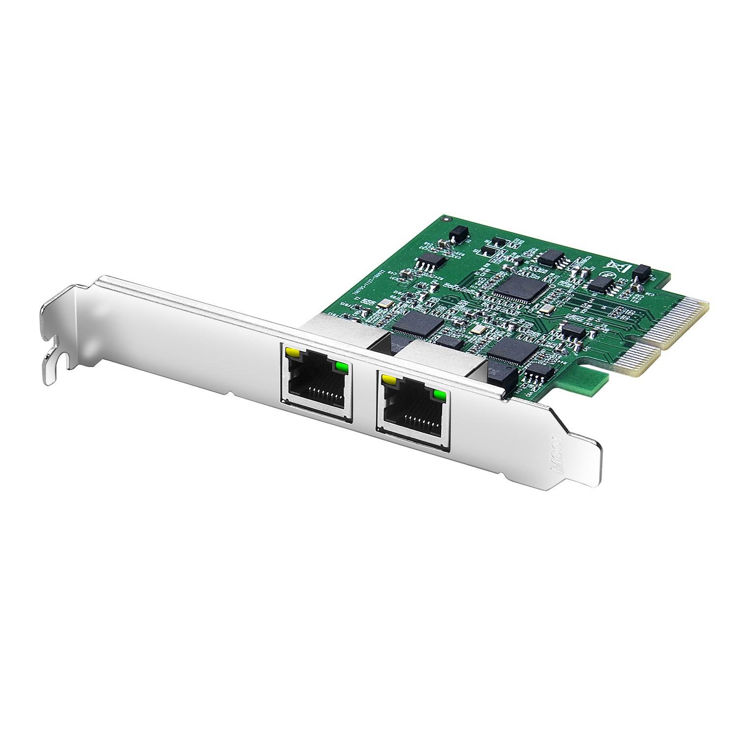 Fly Kan Dual Port Gigabit PCI Express Server Network Adapter Card - PCIe NIC