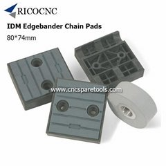 80x74mm IDM Edgebander Chain Pads CNC Track Pads Converyor Pads for Edgebanding 