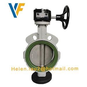 6 inch gearbox operated split butterfly valve China