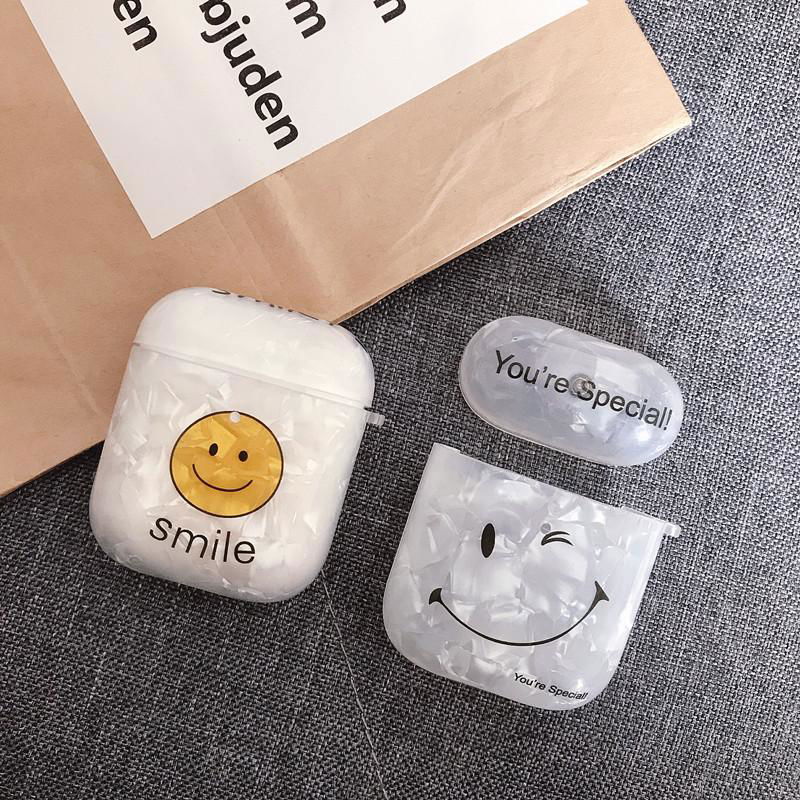 Smile Shell Pattern Earphone Cover for Apple Airpods 