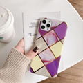 Stylish Marble Design Soft TPU Case Plating Back Cover for iPhone