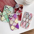 Stylish Marble Design Soft TPU Case Plating Back Cover for iPhone